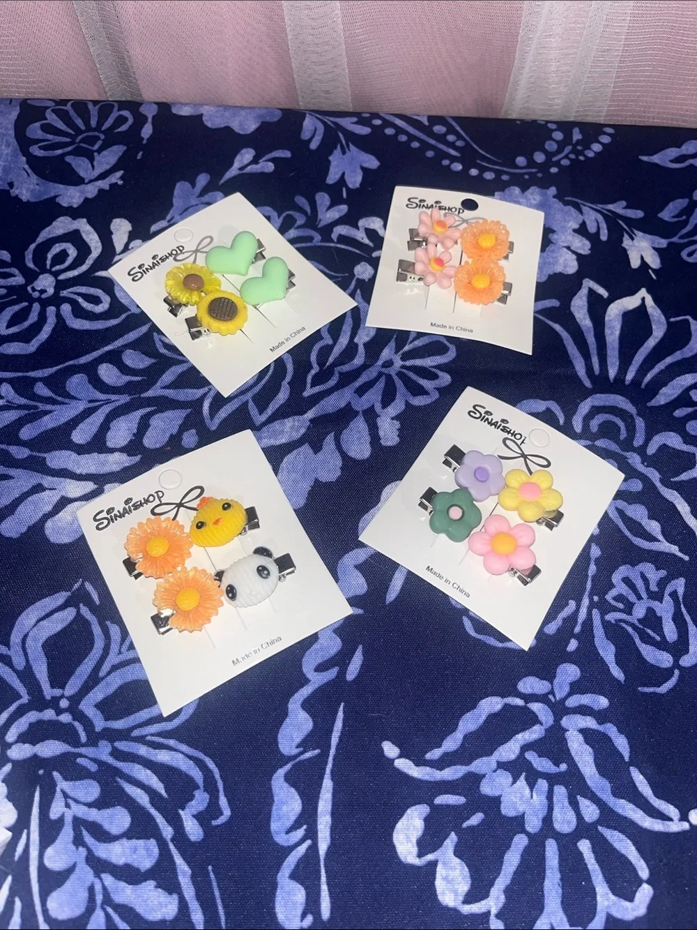 Kids Floral & Character Hair Clips